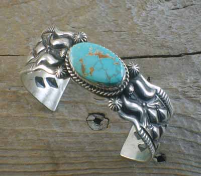 Darryl Becenti Royston Turquoise Cuff Bracelet